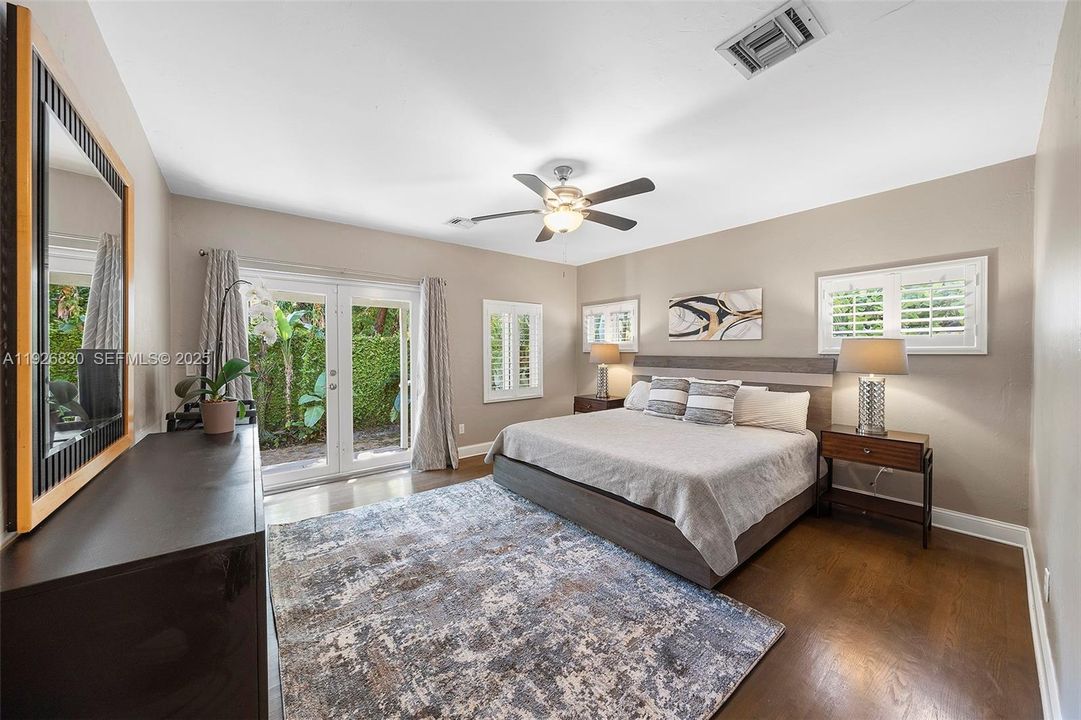 Primary Bedroom w/French Doors to Patio