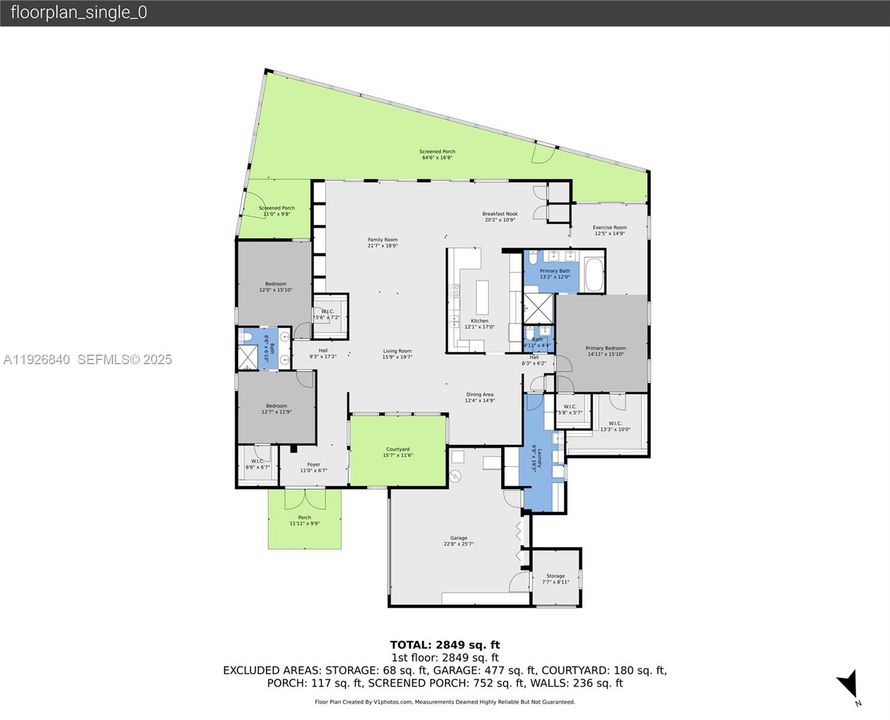 На продажу: $699,900 (3 спален, 2 ванн, 3332 Квадратных фут)
