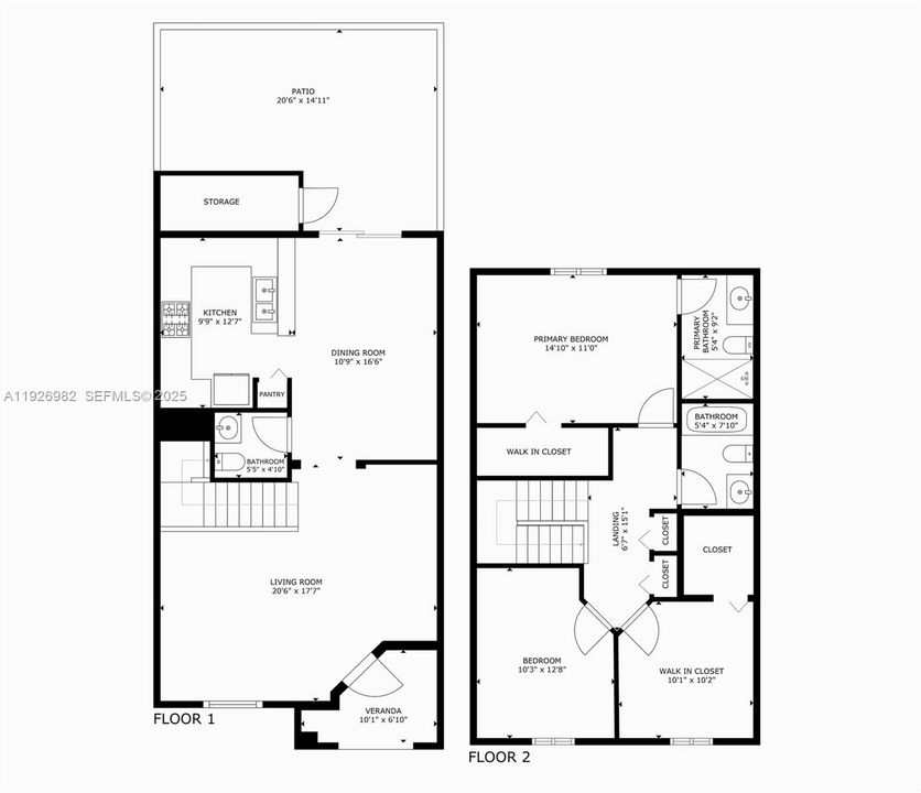 На продажу: $335,000 (3 спален, 2 ванн, 1432 Квадратных фут)