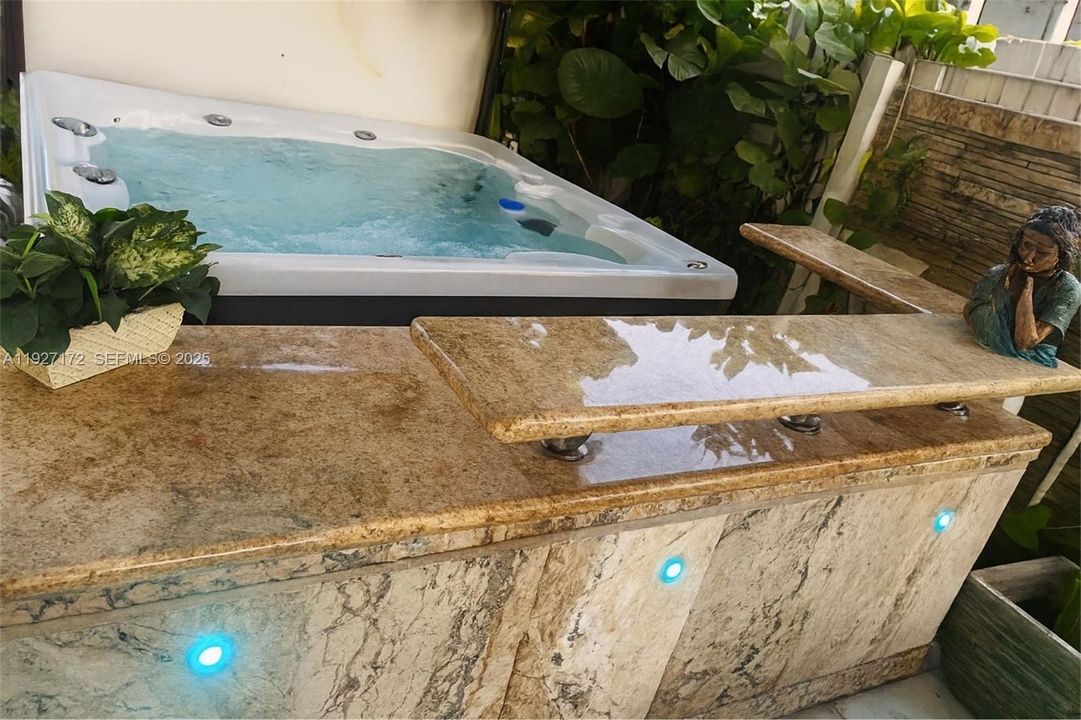 Outdoor jacuzzi area