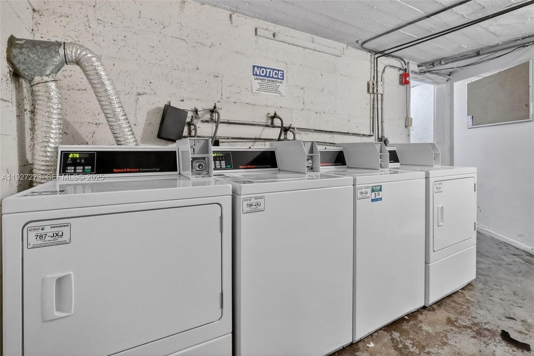on-site laundry room