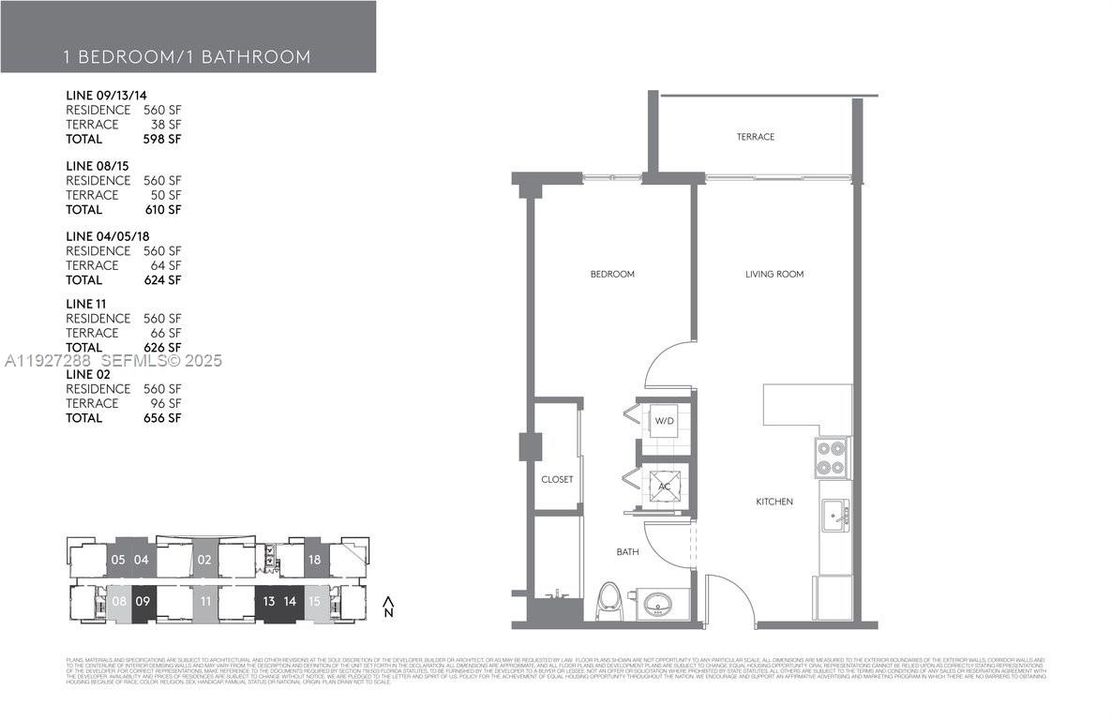 В аренду: $2,350 (1 спален, 1 ванн, 560 Квадратных фут)