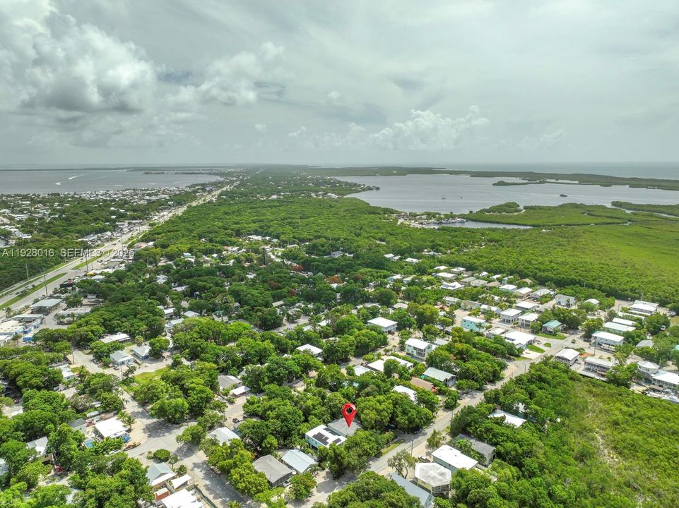 Northeast view- Bay, Overseas Hwy, John Pennekamp & Ocean