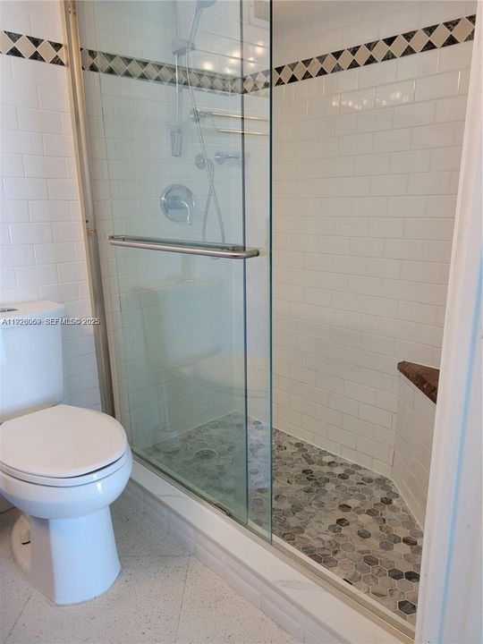 This is the toilet and shower