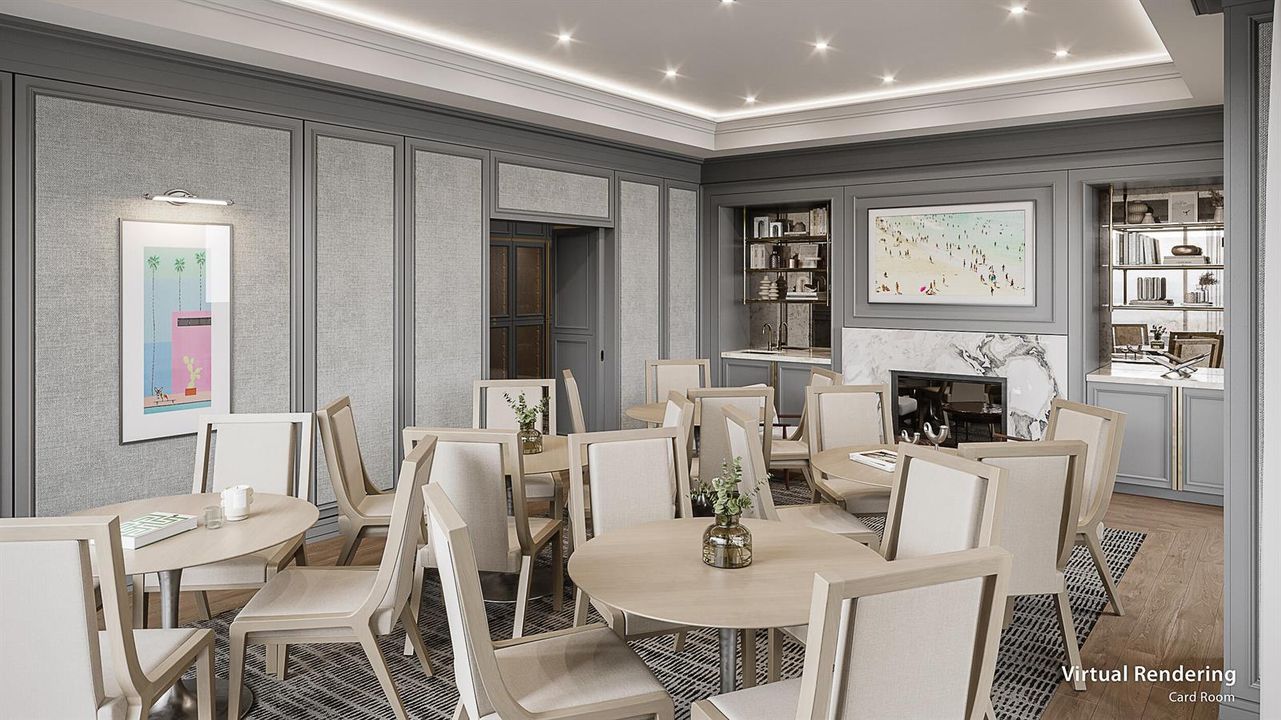 Caretta Card Room Rendering