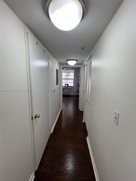 Hallway to guest bedrooms and guest bathroom