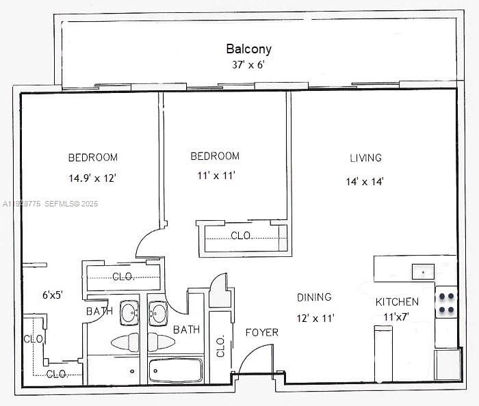 На продажу: $329,000 (2 спален, 2 ванн, 938 Квадратных фут)