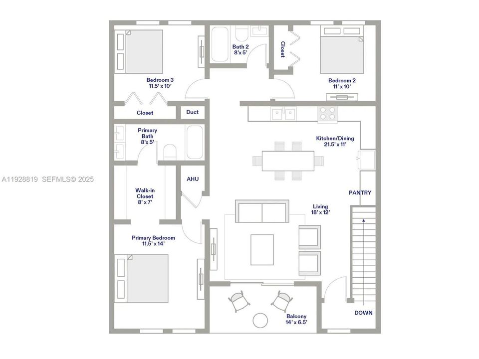 В аренду: $2,600 (3 спален, 2 ванн, 1300 Квадратных фут)