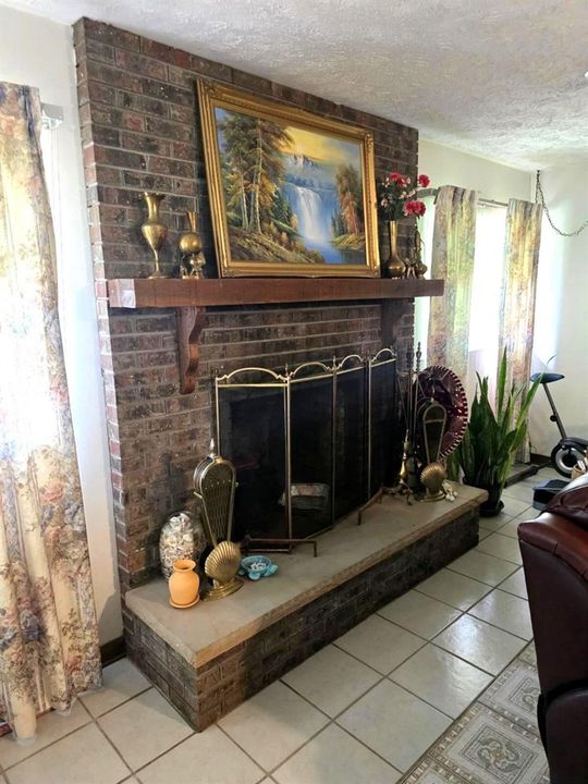 Fireplace in family room