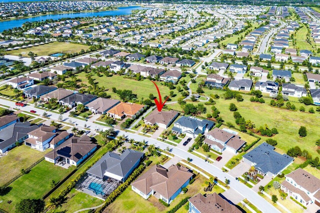 aerial view of home