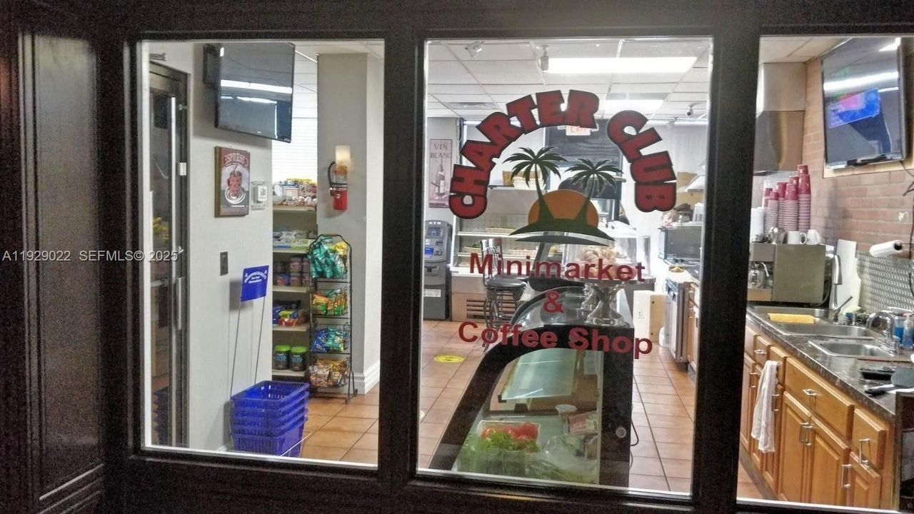 Mini market and coffee shop  on premises