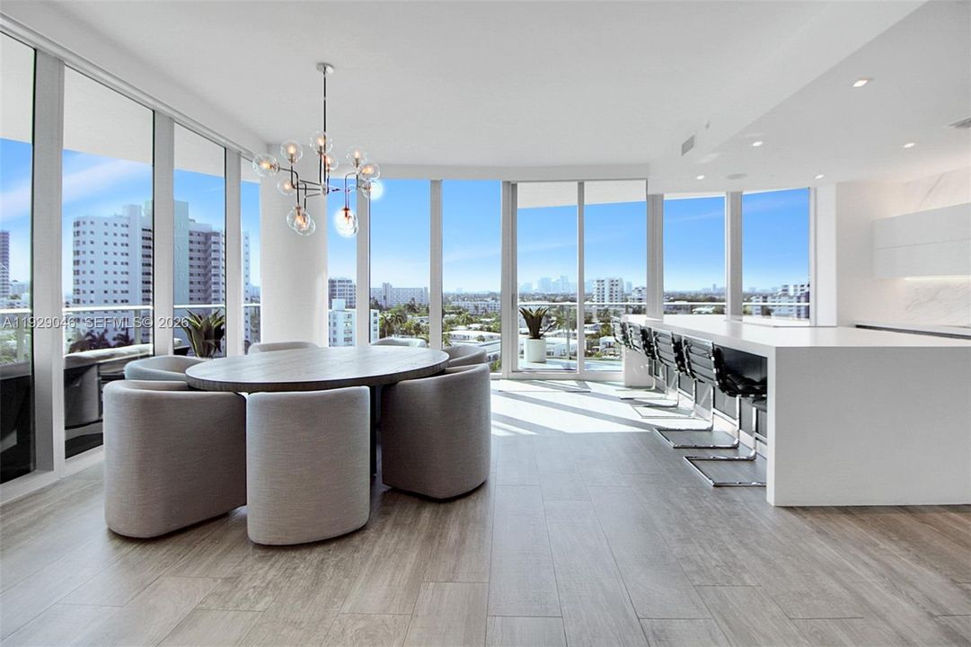 THE LIGHTING WARMS THE SPACE FROM SUNRISE TO SUNSET