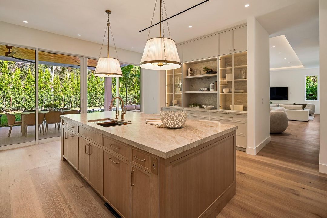 Custom Kitchen with Built-In Sideboard