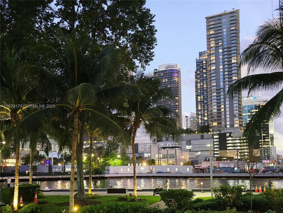 Boardwalk right on the Miami River