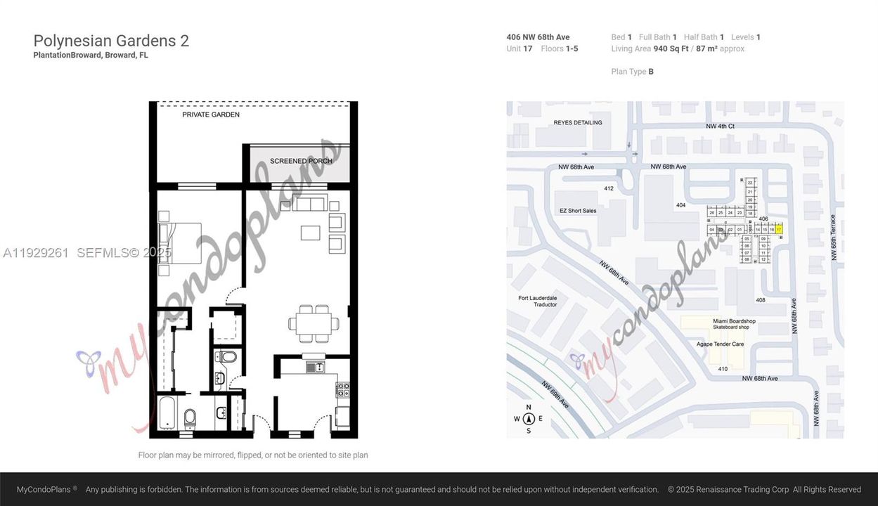 En Venta: $170,000 (1 camas, 1 baños, 940 Pies cuadrados)