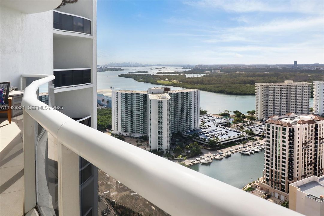 Expansive West Terrace Views to Downtown Miami