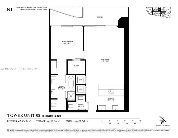 For Rent: $4,900 (1 beds, 1 baths, 836 Square Feet)