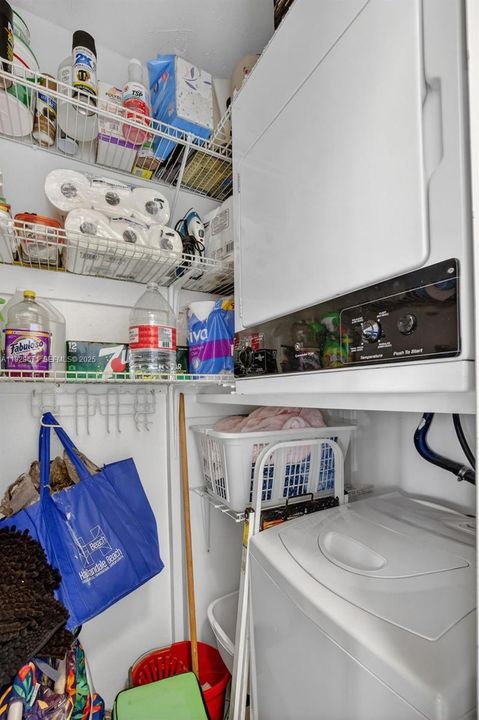 Washer & Dryer inside the unit