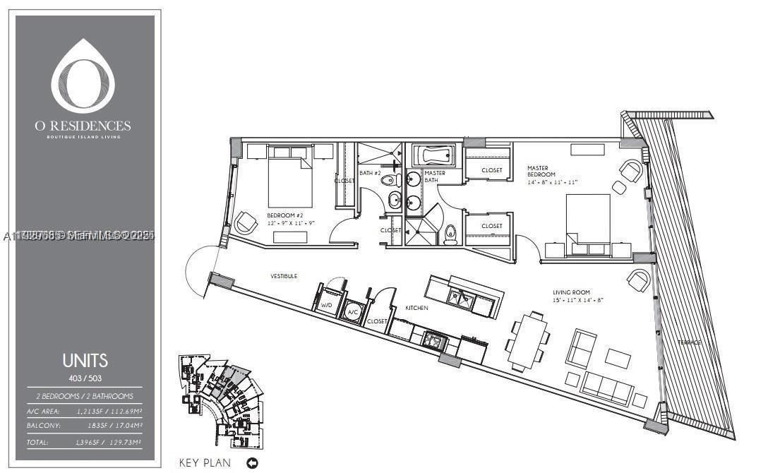 For Rent: $5,950 (2 beds, 2 baths, 1143 Square Feet)