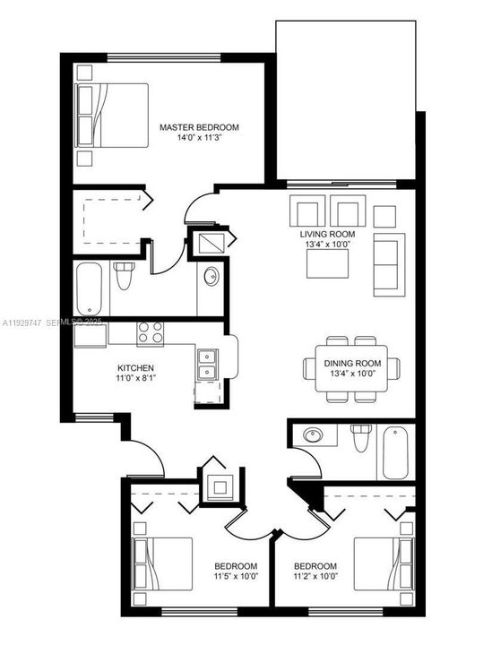 For Rent: $2,500 (3 beds, 2 baths, 1120 Square Feet)