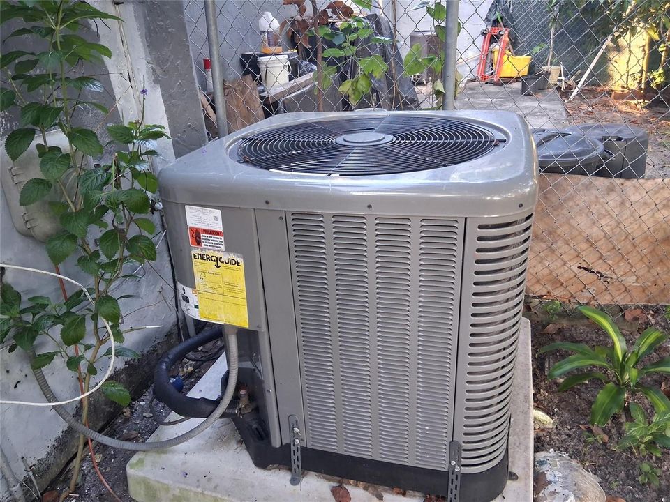 Outside A/C compressor