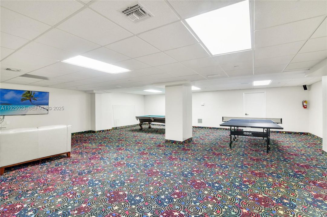 Ping pong and pool table