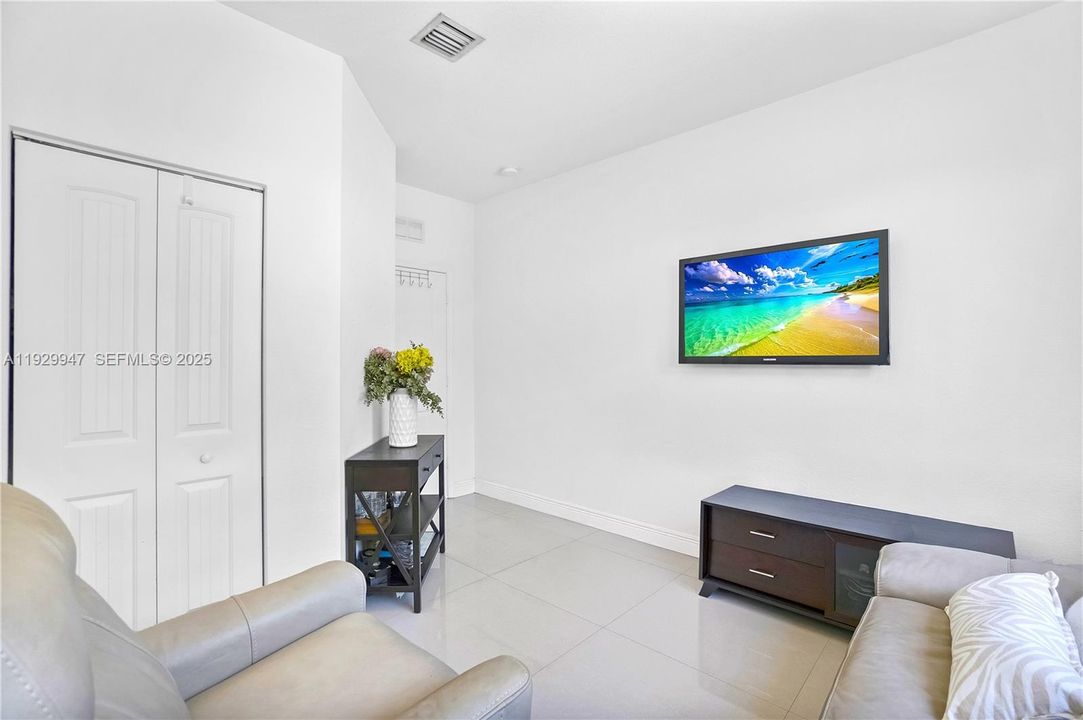 Downstairs bedroom currently used as a man cave