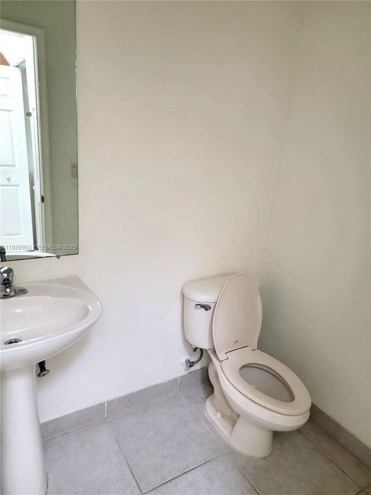 Half bath on the first floor