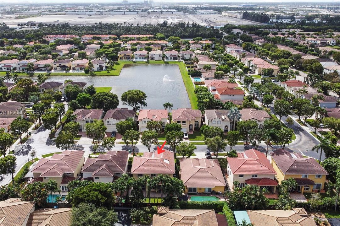 The community pool is around the corner