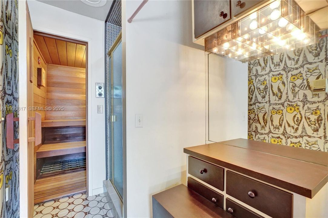 Sauna and full bathroom