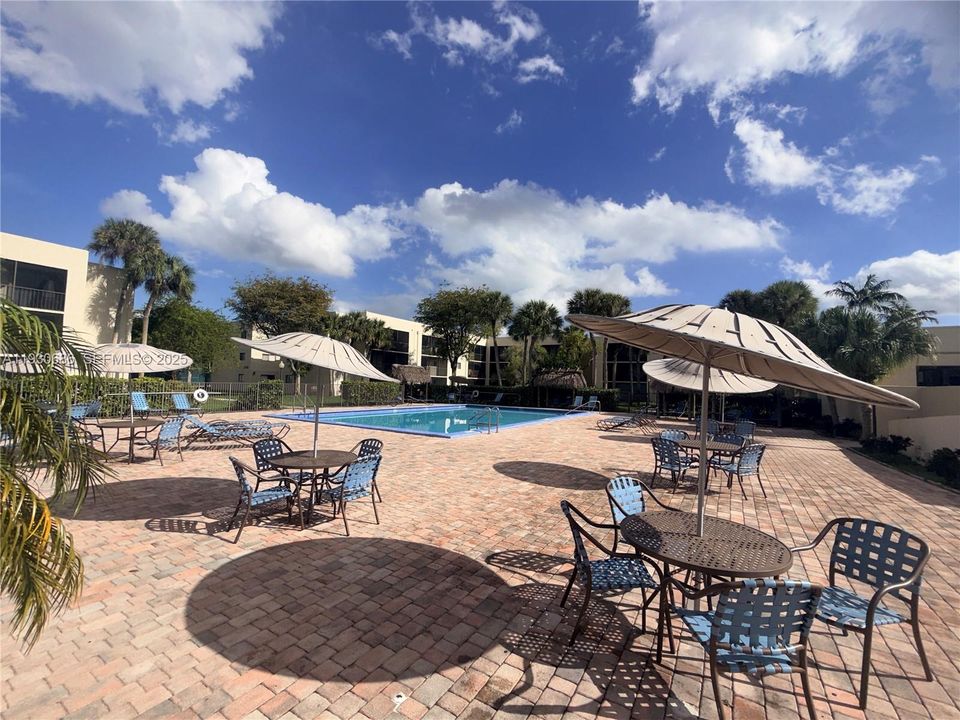 Pool area to the right of Building