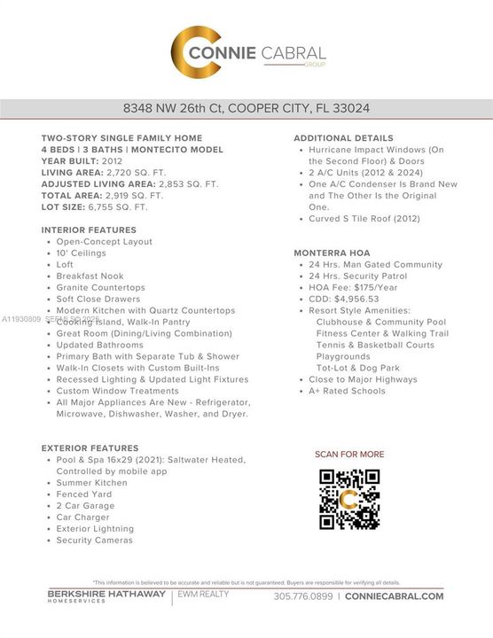 Active With Contract: $1,299,000 (4 beds, 3 baths, 2720 Square Feet)