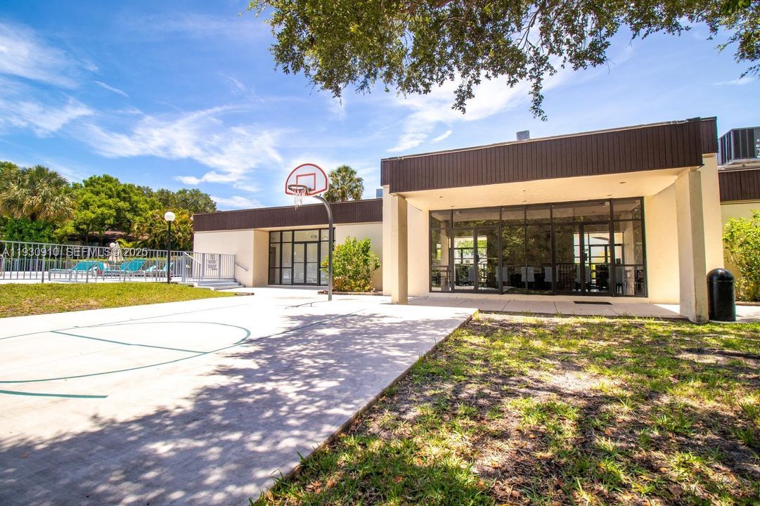 Basketball area next to the Clubhouse