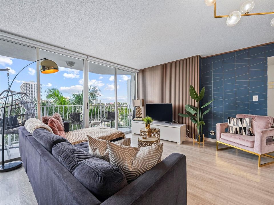 Living room with Balcony