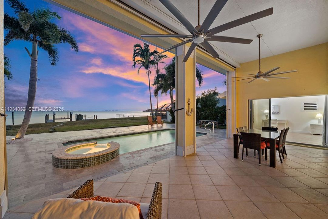 Great entertaining space next to the pool