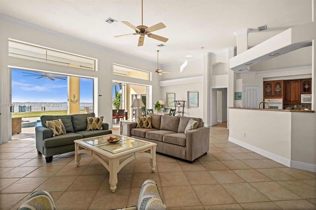 Living Room overlooking the Caloosahatchee River