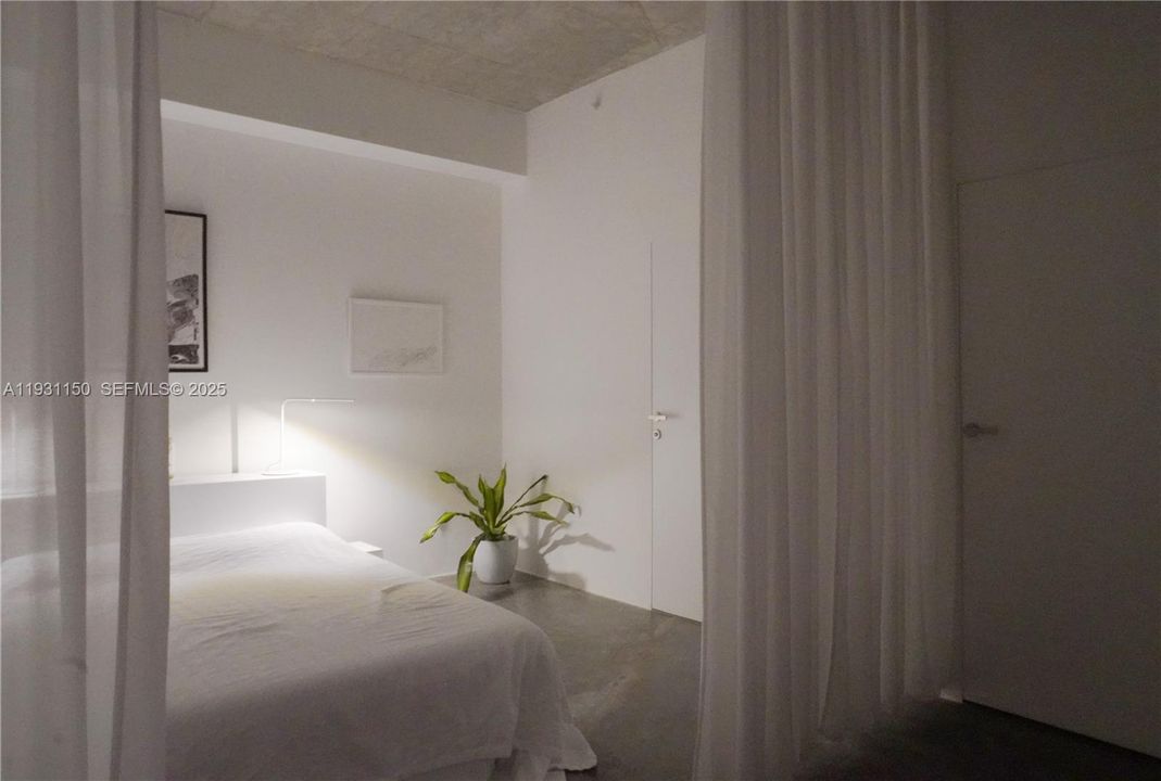 Nightime of bedroom.