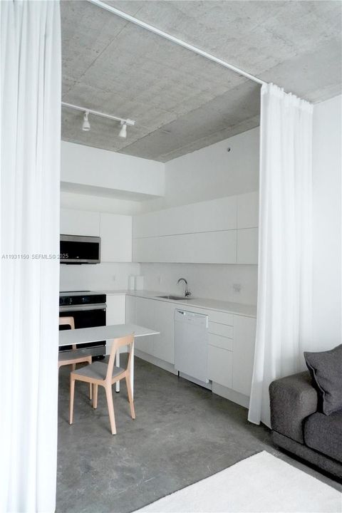 View of Kitchen from living room.