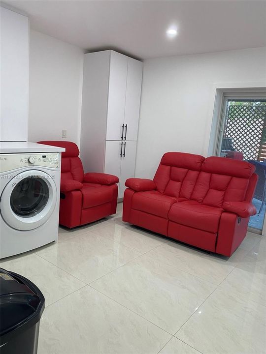 Super large Laundry and sitting room