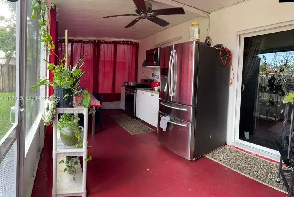 Outdoor patio kitchen with propane stove