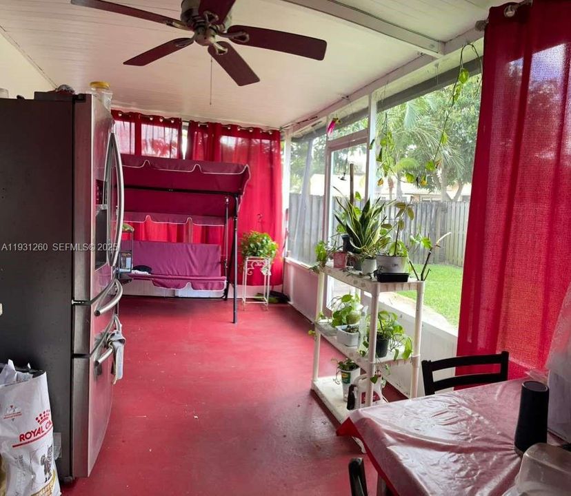 Outdoor patio kitchen with propane stove