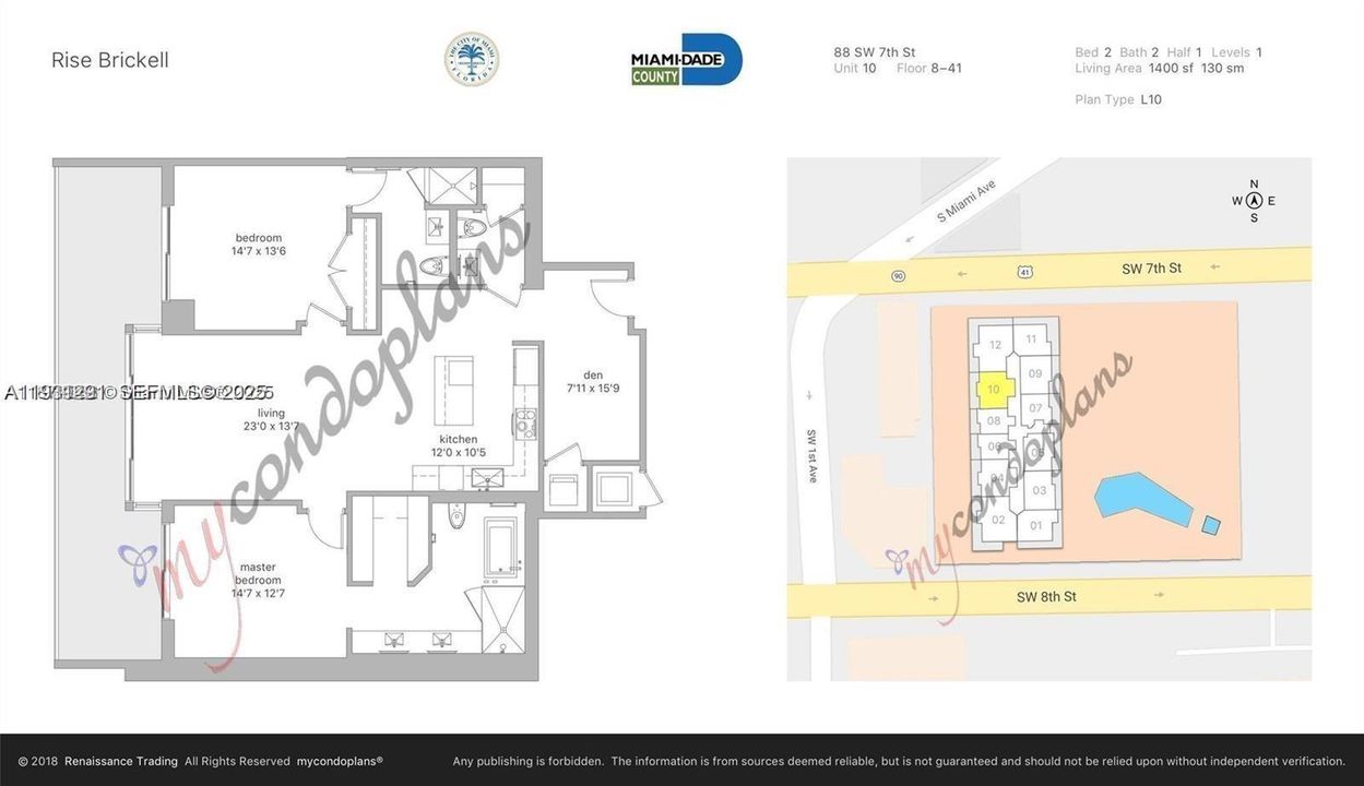 For Rent: $6,500 (2 beds, 2 baths, 1393 Square Feet)