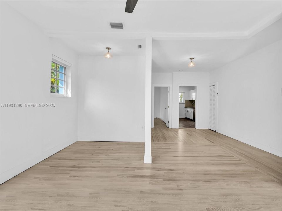 Office and dining areas