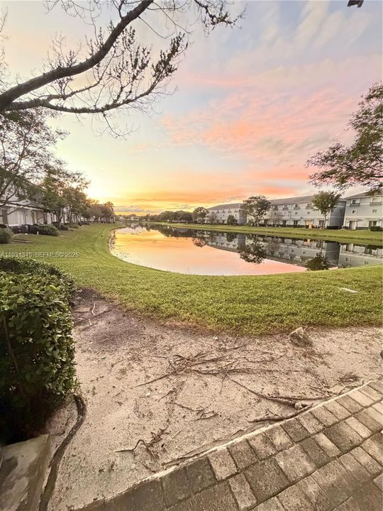 screened door backyard with lake view