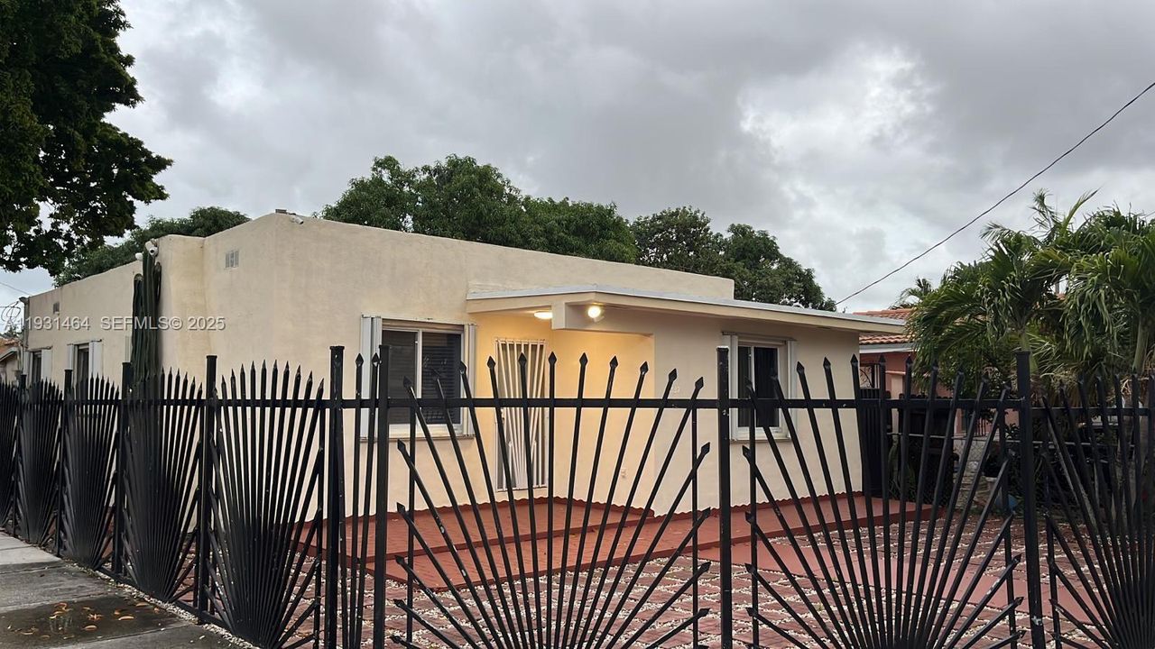 Structure before painted and gardened