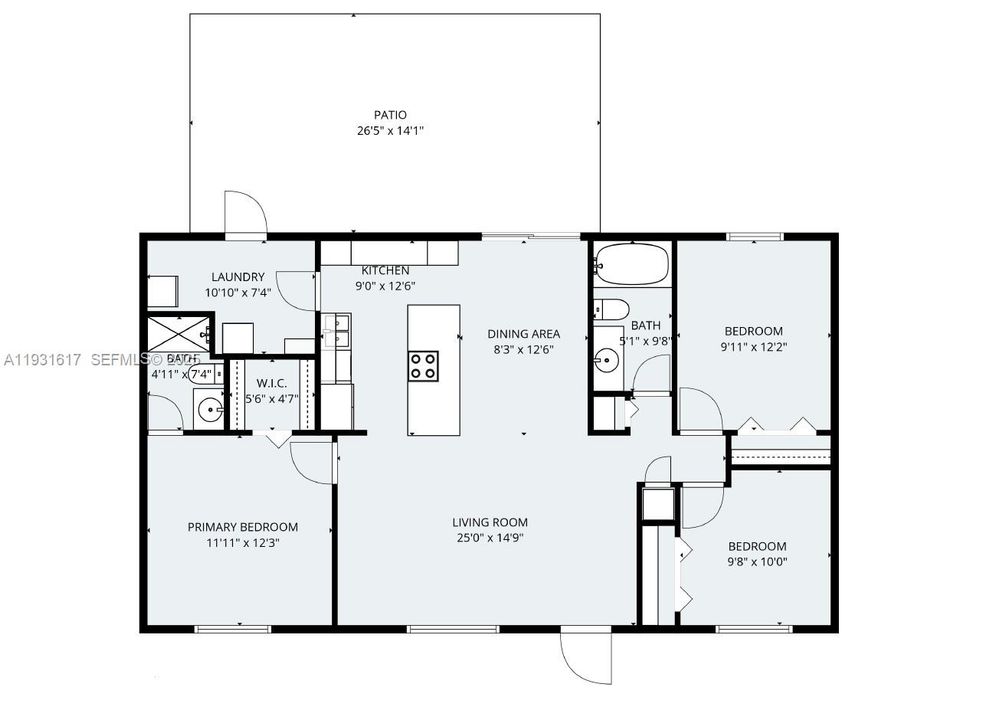 На продажу: $650,000 (3 спален, 2 ванн, 1196 Квадратных фут)