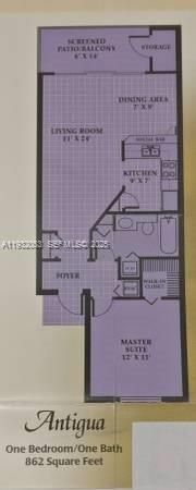 На продажу: $235,000 (1 спален, 1 ванн, 862 Квадратных фут)