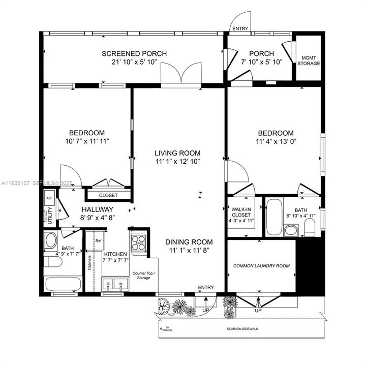 Floor plan with approximate measurements