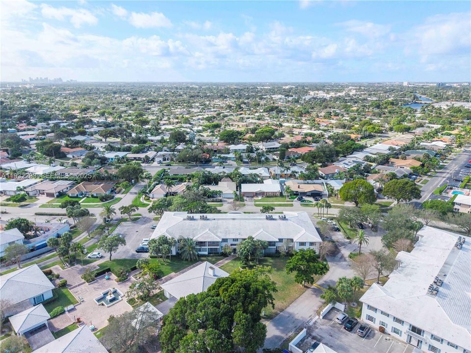 Aerial view with Downtown Fort Lauderdale in the background