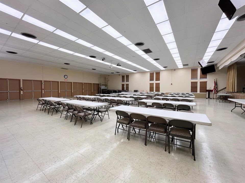 Community room for dances, parties
